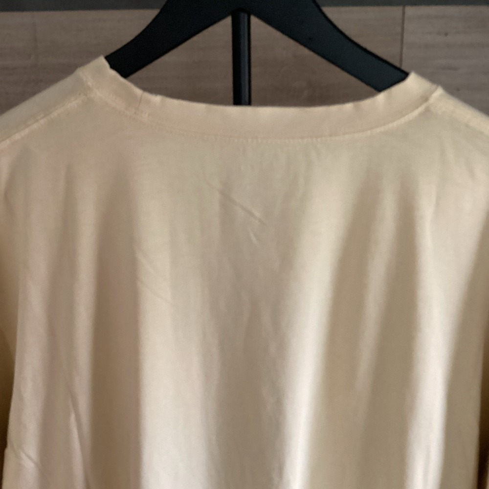LL Bean Tee Mens XL Tall Black Cotton T Shirt Crewneck Traditional Fit Yellow - Picture 7 of 8